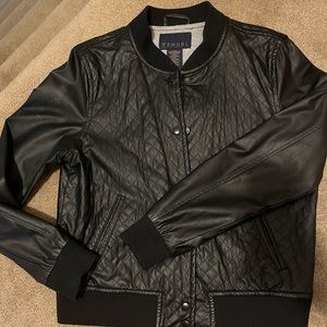 Faux leather bomber jacket size large
